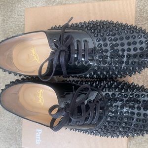 Christian Louboutin freddy flat patent size 38 1/2 worn twice